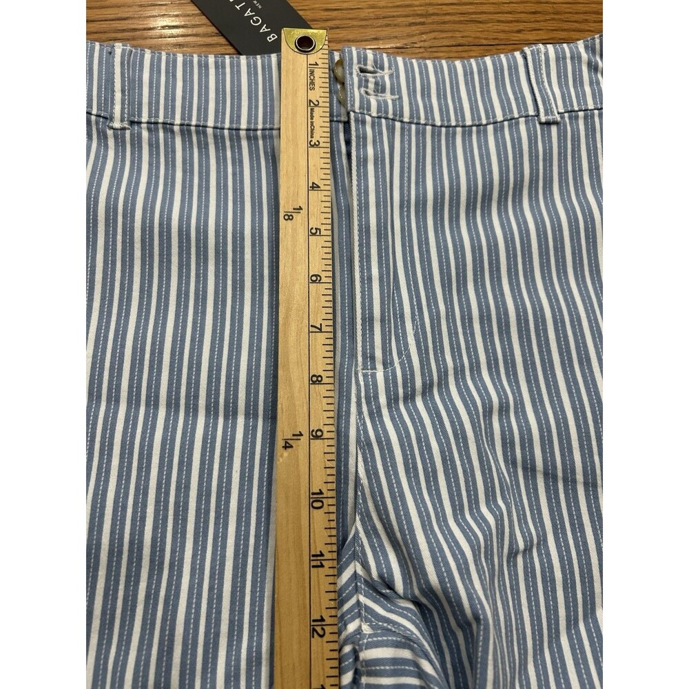 High Waist Shorts 12 Bagatelle Collection Brushed 98%Cotton 2% Spandex Blue New - Picture 5 of 7